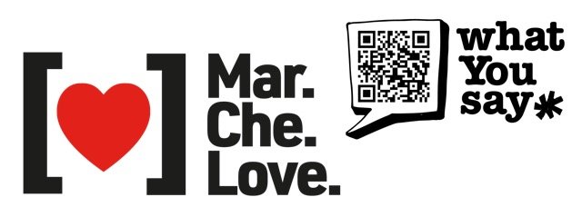logo marche love. what you say